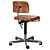 Engelbrechts Kevi 2534U: Elegant Swivel Chair 3D model small image 3