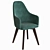 Dagny Array Standard OM - Stylish Chair with Soft Seat and Solid Wood Legs 3D model small image 1