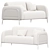 Luxury Lounge Two-Seater Sofa 3D model small image 4