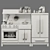 Milton & Goose Play Kitchen Set: Essential Toys for Little Chefs 3D model small image 5