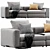 Modern Flexform Harper Sofa 3D model small image 3