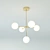 Golden Glow Pendant Light: Elegant Brass Composition, Soft Touch Matte Glass 3D model small image 1