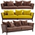 Elegant BRETAGNE Sofa: High-Quality & Versatile 3D model small image 1