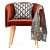 SHELL: Stylish Upholstered Chair 3D model small image 3