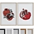 Modern Grenade Graphic Picture Frame Set 3D model small image 1