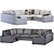 Modern Comfort: Ikea Kivik Sofa 3D model small image 4