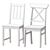 Stylish Nordic Dining Set: LERHAMN Table & NORDMYRA Chair 3D model small image 6