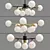 Elegant 5-Light Milk White Chandelier 3D model small image 2