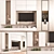 Modern TV Wall Set: Corona Edition 3D model small image 1