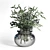 Olive Bouquet 15 - Glass Vase 3D model small image 1