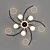 Elegant Crystal 8-Light Chandelier 3D model small image 3