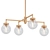 Ellan Gold Glass Chandelier 3D model small image 1