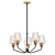 Transitional Goblet Chandelier: Bronze/Antique Brass 3D model small image 1