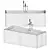 Pool: Sleek and Ergonomic Corian Bathtub 3D model small image 5