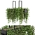 Metal Box Indoor Hanging Plants - Set 214 3D model small image 3