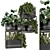 Metal Box Hanging Plants - Set 460 3D model small image 1