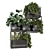 Metal Box Hanging Plants - Set 460 3D model small image 6