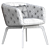 Roche Bobois Quadrille Armchair | Stylish and Contemporary Furniture 3D model small image 4