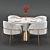 Elegant Modern Dining Set 3D model small image 1