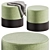 Luxury Ottoman Centric Accent Piece 3D model small image 1