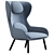 Modern Al Myra 682 Armchair 3D model small image 1