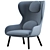 Modern Al Myra 682 Armchair 3D model small image 4