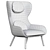 Modern Al Myra 682 Armchair 3D model small image 6