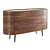 Elegant Walnut Chest of Drawers 3D model small image 1