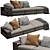 Elegant and Versatile Flexform Harper Chaise 3D model small image 3