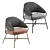 Elegant Adele Velvet Armchair 3D model small image 2