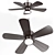  Modern Ceiling Fan with Light 3D model small image 3