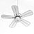  Modern Ceiling Fan with Light 3D model small image 5