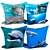 Aquatic Dream Dolphin Pillow 3D model small image 1