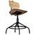 Modern Pine and Black Ergonomic Desk Chair 3D model small image 4