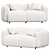 Modern Swell 2 Seater Sofa 3D model small image 1