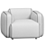 Sleek Swell Armchair: Modern Comfort 3D model small image 5