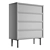 Modern Oak & Glass Chest of Drawers 3D model small image 5