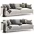 Laura 3.5 Seat Sofa: Modern Elegance for your Living Room 3D model small image 1