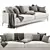 Laura 3.5 Seat Sofa: Modern Elegance for your Living Room 3D model small image 3