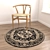 Round Rugs Set: Versatile 3D Carpets 3D model small image 2