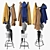 Elegant Cast Metal Coat Rack 3D model small image 2