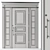 Elegant Glass Front Door - Set 38 3D model small image 6