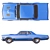 Classic 1965 Pontiac GTO 3D Model 3D model small image 6