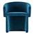 Modern Clementine Dining Chair 3D model small image 5