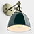 Permo Metal Dome Wall Sconce: Modern Elegance 3D model small image 2