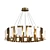 Brass & White Carrara Chandelier 3D model small image 1