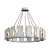 Brass & White Carrara Chandelier 3D model small image 2