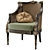 Elegant Antique-Inspired Chair 3D model small image 1
