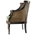 Elegant Antique-Inspired Chair 3D model small image 3