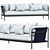 Comfortable Can HAY Sofa: 3-Seater 3D model small image 1